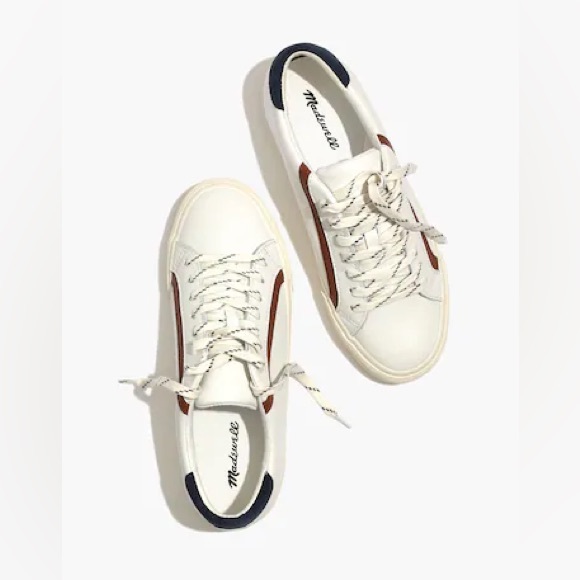 Madewell Sidewalk Low-Top Sneakers in Leather and Suede - Picture 2 of 12